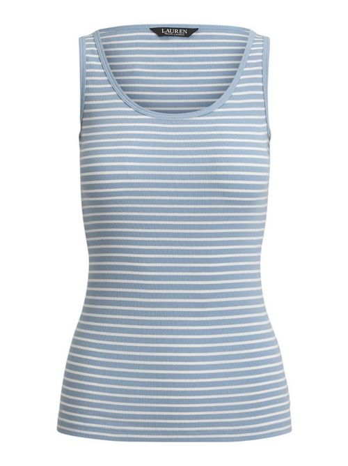 canotta donna rigata bianco e azzurro